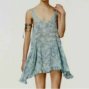 intimately Free People Voile And Lace Trapeze Slip Dress Size XSmall